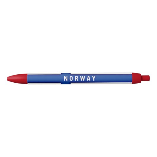 Vlag van Noorwegen Zwarte Inkt Pen (Voorkant)