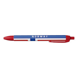 Vlag van Noorwegen Zwarte Inkt Pen
