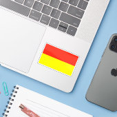 Vlag van Nordhorn, Duitsland Sticker (Laptop met iPhone)