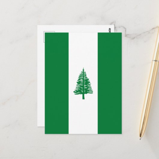vlag van Norfolk Briefkaart (Voorkant / Achterkant in situ)