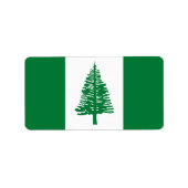 Vlag van Norfolk Etiket (Voorkant)