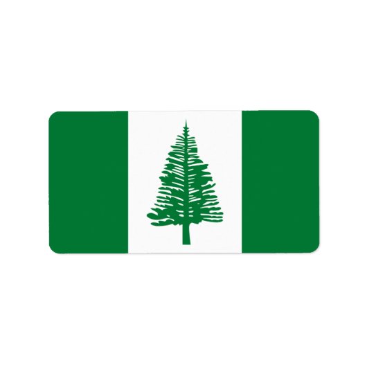 Vlag van Norfolk Etiket (Voorkant)