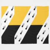 Vlag van Norfolk Fleece Deken (Voorkant (Horizontaal))