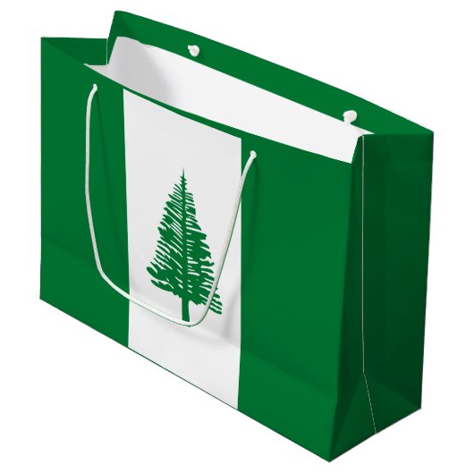 Vlag van Norfolk Island Groot Cadeauzakje (Voorkant Gekanteld)
