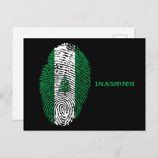 Vlag van Norfolk Island, "INASMUCH" Briefkaart (Voorkant / Achterkant)