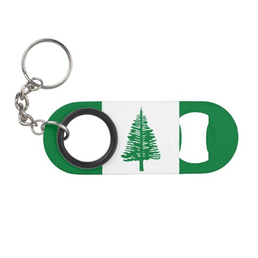Vlag van Norfolk Island Mini Flessenopener (Voorkant (Horizontaal))