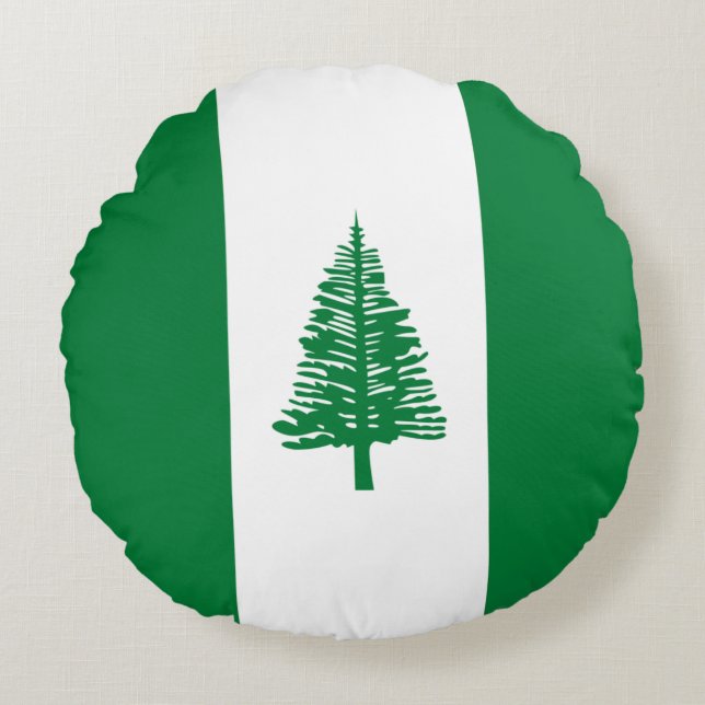 Vlag van Norfolk Island Rond Kussen (Voorkant)