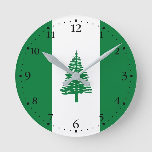 Vlag van Norfolk Island Ronde Klok (Voorkant)