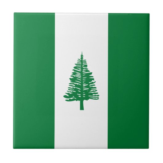Vlag van Norfolk Island Tegeltje (Voorkant)