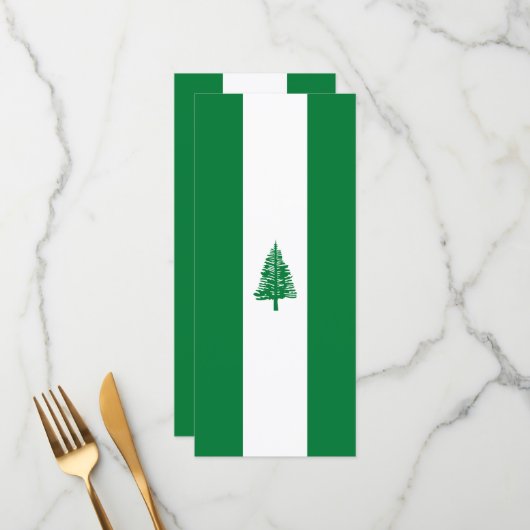 Vlag van Norfolk Menu (Voorkant / Achterkant in situ)