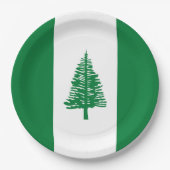 vlag van Norfolk Papieren Bordje (Voorkant)