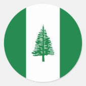 Vlag van Norfolk Ronde Sticker (Voorkant)