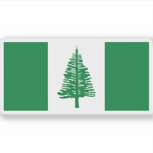Vlag van Norfolk Sticker (Voorkant)