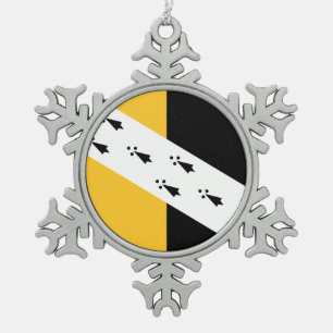 Vlag van Norfolk Tin Sneeuwvlok Ornament