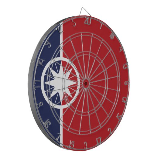 Vlag van Norman (Oklahoma) Dartbord (Voorkant Links)
