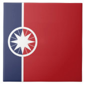 Vlag van Norman (Oklahoma) Tegeltje (Voorkant)