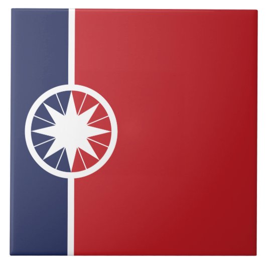 Vlag van Norman (Oklahoma) Tegeltje (Voorkant)