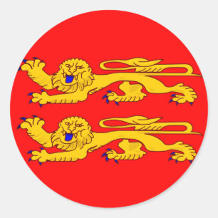 Vlag van Normandië Ronde Sticker