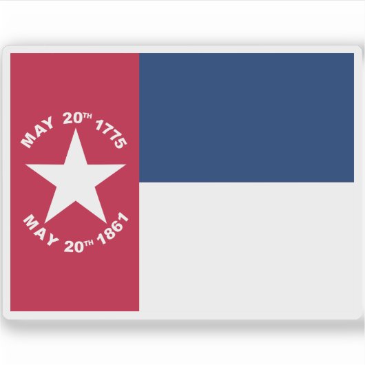Vlag van North Carolina (1861-1865) Sticker (Voorkant)