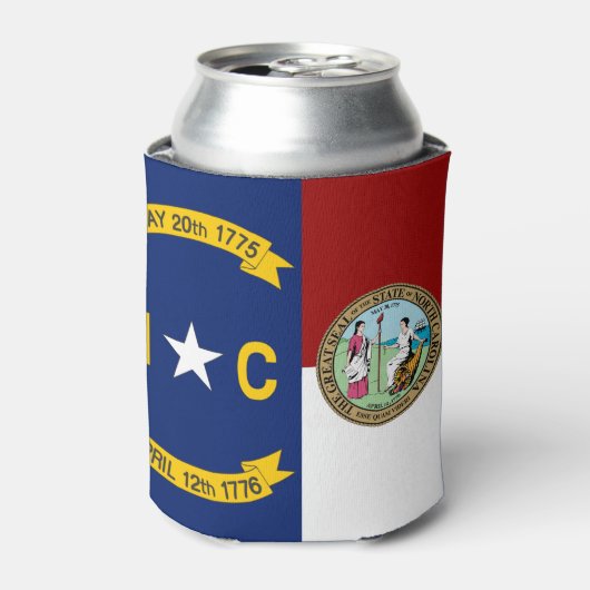 vlag van North Carolina Blikjeskoeler (Blikje Voorkant)