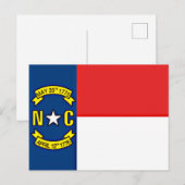 Vlag van North Carolina Briefkaart (Voorkant / Achterkant)