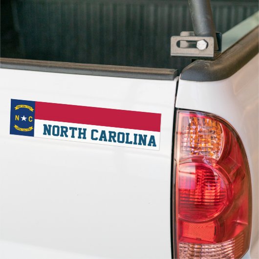Vlag van North Carolina Bumpersticker (Op Truck)