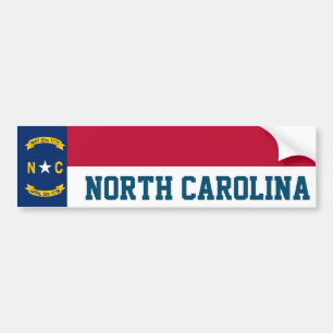 Vlag van North Carolina Bumpersticker