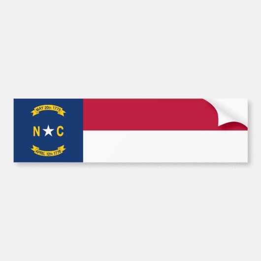 Vlag van North Carolina Bumpersticker (Voorkant)