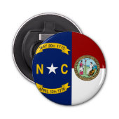 vlag van North Carolina Button Flesopener (Voorkant)