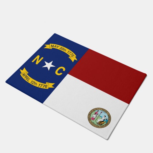 vlag van North Carolina Deurmat (Schuin)
