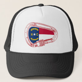 Vlag van North Carolina die Carabiner beklimt Trucker Pet
