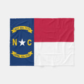 Vlag van North Carolina Fleece Deken (Voorkant (Horizontaal))