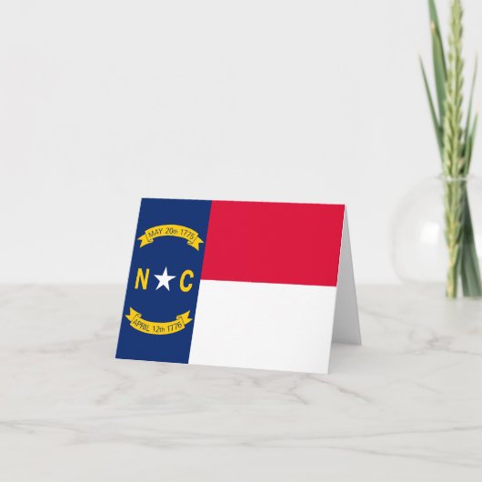 vlag van North Carolina Kaart (Voorkant)