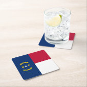 Vlag van North Carolina Kartonnen Onderzetters (Insitu)