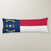 Vlag van North Carolina Lichaamskussen (Achterkant)