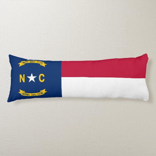 Vlag van North Carolina Lichaamskussen (Voorkant)