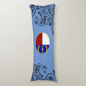 vlag van North Carolina Lichaamskussen (Voorkant Verticaal)