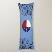 vlag van North Carolina Lichaamskussen (Achterkant (Verticaal))