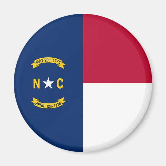 Vlag van North Carolina Magneet (Voorkant)
