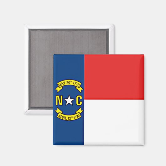 Vlag van North Carolina Magneet (Voorkant / Achterkant)