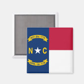 vlag van North Carolina Magneet (Voorkant / Achterkant)
