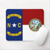 vlag van North Carolina Muismat (Met muis)