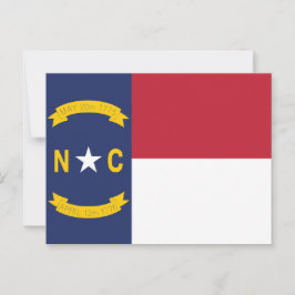 Vlag van North Carolina Old North Briefkaart