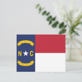Vlag van North Carolina Old North Briefkaart (Staand voorkant)