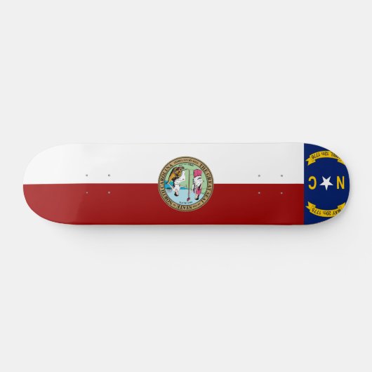 vlag van North Carolina Persoonlijk Skateboard (Horizontaal)