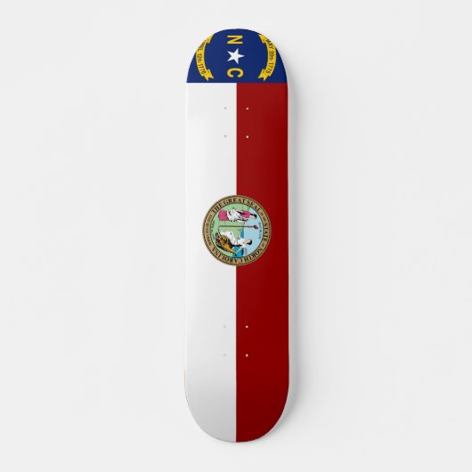 vlag van North Carolina Persoonlijk Skateboard (Voorkant)