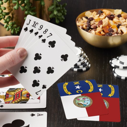 vlag van North Carolina Pokerkaarten (Insitu)