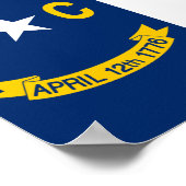 Vlag van North Carolina Poster (Hoek)