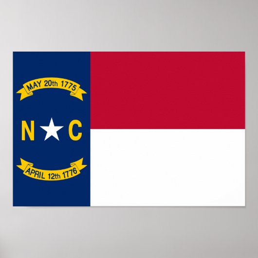 Vlag van North Carolina Poster (Voorkant)