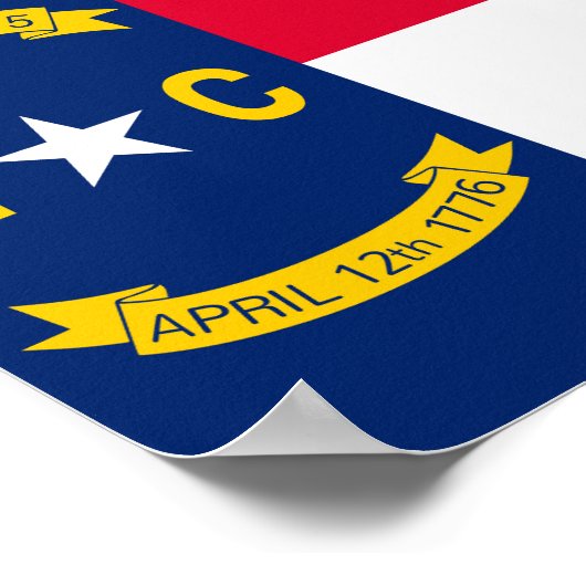 vlag van North Carolina Poster (Hoek)